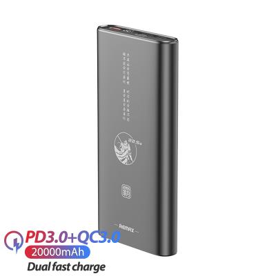 China Quick Charge Support Remax Join US RPP-263 Digital 3.0 Quick Charging PD Portable Qc3.0 Slim Ultra 20000 Mah Power Bank for sale