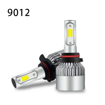 China Latest Customized Logo S2 Car Headlight With Powerful COB Chip IP68 Waterproof 9012 S2 Led Headlight Bulb Kit With 3 Sides 904T for sale