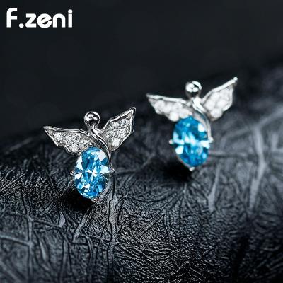 China Fashion Jewelry Korean Zircon Butterfly Stud Earrings For Little Girls, Fashion Butterfly Crystal Stud Earrings for sale