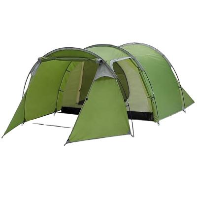 China Extended type 3-4 person tunnel camping tent with double skin, storm proof double tent for sale