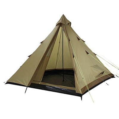 China Tube Type Tent Stake 6 Person Equipment Outdoor Desert Indian Tent , 3 Pieces Ventilation At The Bottom And Double Door for sale