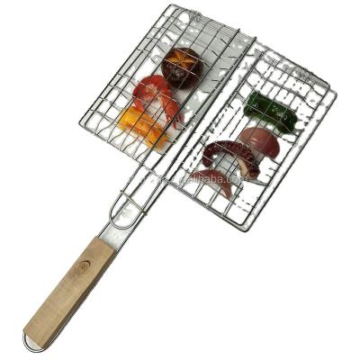 China Corrosion Resistance Wooden Handle BBQ Tool Vegetable Cooking Grill BBQ Accessories for sale