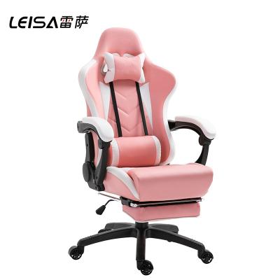 China (Height) Swivel Set Adjustable E-Commercial Office Racing Recliner Chair With Footrest for sale