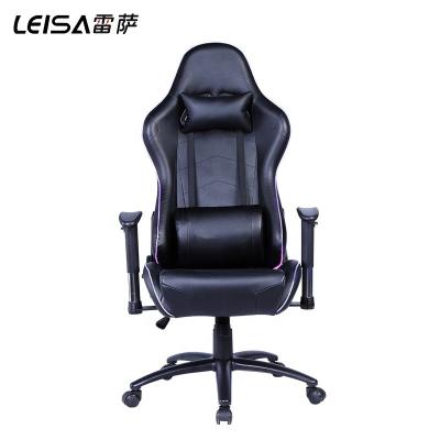 China (Size) Adjustable Custom Red Gamer Silla Ejecutiva Gaming Chair RGB LED E-sports PC Gaming Desk Furniture Sillas Para for sale