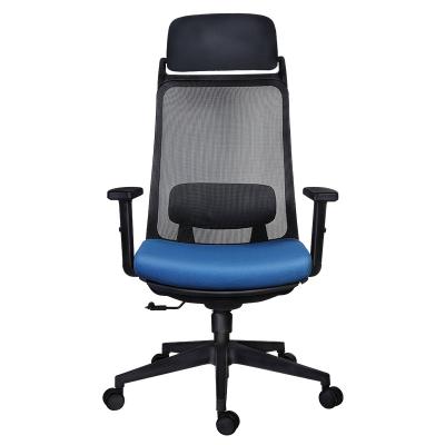 China (Height)High-Back Reliable Head Mesh Fabric Adjustable With Waist Pillow Staff Office Chair for sale