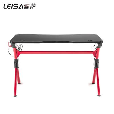 China Foldable Gaming Desk with Earphone Stand RGB Light Gaming Table and Cup Stand PC Factory Direct Factory Mode Computer Desk Foldable for sale