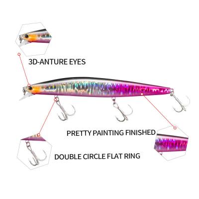 China 26g Metal 140mm Seawater Sinking Minnow Lure Artificial Bait Wobbler Bait Wobbler Beach Walker PESCA Hard Lure for sale