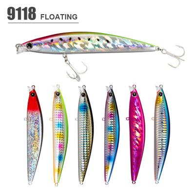 China Wholesale 118mm Saltwater Floating 19g Minnow Minnow Lure Wobbler Artificial Fishing Bait Swim Bass Fishing Hard Lure for sale