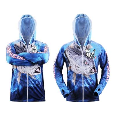 China Quick Dry High Quality Custom Printing Long Sleeve Fishing Apparel With Hoodie for sale