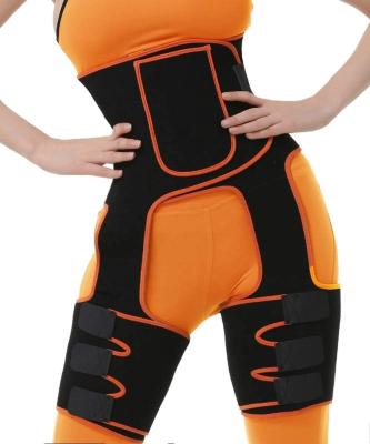 China Universal Sports Fitness Neoprene Waist Cincher Adjustable Butt Lifter Shaper 3 in 1 Body Shaper Belt Thigh Slimming Trimmer for sale