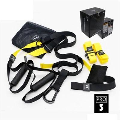 China NYLON+metal Schloss Workout Tainer Pull Rope Stretch Ties Fitness Belt Suspension Hanging Resistance Bands Suspension Trainer for sale