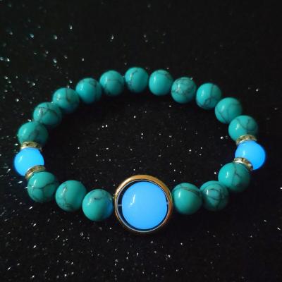 China Jane Eyre Wholesale New Fashion FASHIONABLE Planets Galaxy Handmade Luminous Turquoise Beaded Bracelets for sale