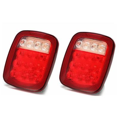 China Trucks Universal 16 LED Stop Tail Turn Signal Brake Release Light Beacon Emergency Reverse Lamps For Jeep YJ JK CJ Truck Trailer 12V for sale