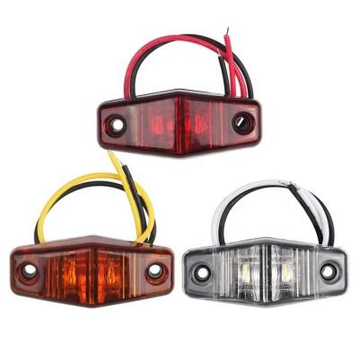 China ABS 12V 24V LED Car Side Beacon Lights External Square Lights Warning Tail Trailer Lorry Truck Clearance Light Auto Lamps for sale