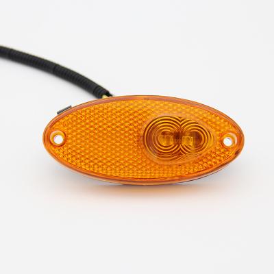 China Amber ABS LED Side Marker Lamp With Reflex Reflector Bus Truck Trailer for sale