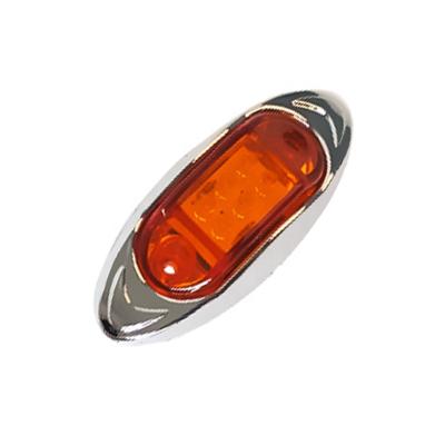 China ABS 10-30V 6 LED Chrome Beacon Clearance Side Lamp for RV Van Trailer Truck Boat Warning Lights Waterproof for sale