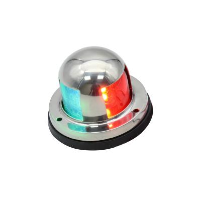 China ABS/Stainless Steel 1Pc 12v LED IP65 Red Green Warning Lights Navigation Light For Yacht Boat Deck Mount Navigation Signal Lamps Board Lights for sale