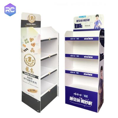 China Cardboard Display Stand Supermarket Store Promotion Paper Printing Custom Corrugated Cardboard PDQ Stand Caps and Hat Stand Floor Display Stand for sale