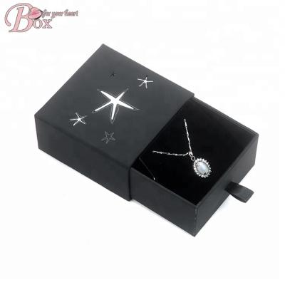 China Handmade High-Grade Square Jewelry Gift Box Drawer Box Wholesale Wedding Jewelry Box for sale