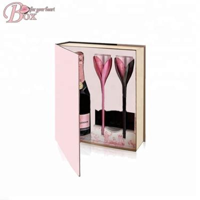 China Wholesale Handmade Custom Premium Paper Gift Box Champagne Bottle Wine Cardboard Cardboard Wine Box Packaging for sale