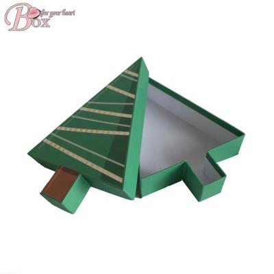 China New Design Handmade Luxury Paper Packaging Box Custom Logo Christmas Tree Decorate Paper Gift Box Christmas for sale