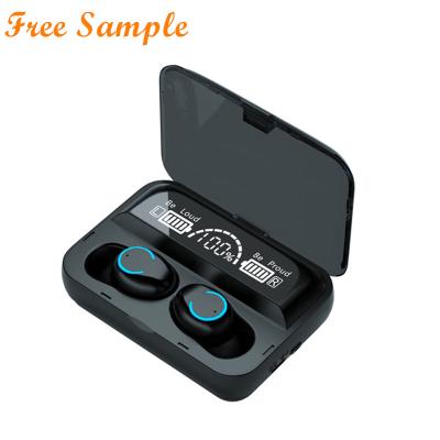 China Powerful Stereo Boom F9 Waterproof 2000 Mah Power Bank Bt 5.0 High Fidelity Stereo Sound Canceling Touch Mini Hd Mic Wireless Tws Earphone Earbuds for sale