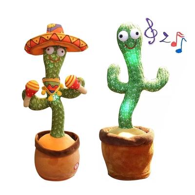 China Electronic Music Speaker Dancing Cactus Shake Tree Game Toy Amazon Plush Recording Battery Usb Charging 120 Songs Arabic Singing Speaker Dancing Cactus Toy for sale