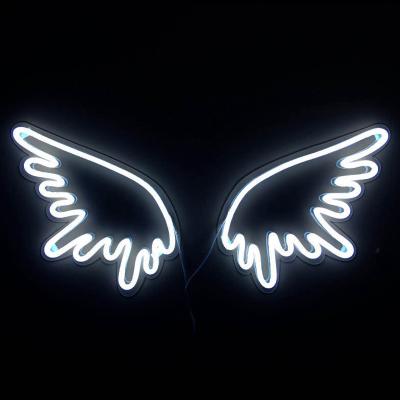 China Retail Store Fashion New Design Decorative Custom Angel Wings Led Neon Sign for sale