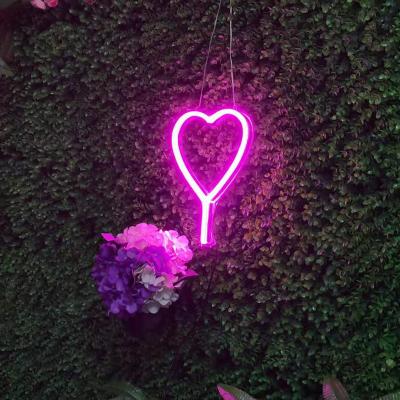 China Retail store love heart shaped neon sign led led neon sign 5v usb diy neon light sign for sale