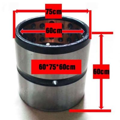 China Dureza de la superficie 60x75x60cm Brazo Bucket Bushing Partes de cobre Bronce Bushing para la excavadora Hyundai en venta