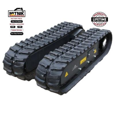 China Onderdelen van de wagen van de graafmachine 8-10 ton Rubber Steel Track Chassis voor boorplatform Te koop