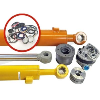 China 5 Ton 8 Ton 10 Ton Mini Excavator Parts Small Tractor Loader Yellow Hydraulic Cylinder for sale