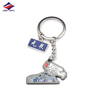 China Professional Custom Wholesale Cartoon Souvenir Keychains Stronaut Enamel Maker Key Chains Longzhiyu Metal Key Chains for sale