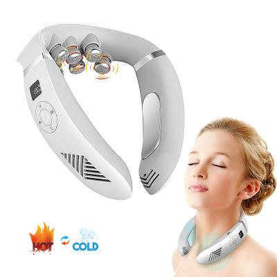 China Mini USB Neck Massage Cooler Hands Fans Heater Fans Portable Hanging Massager Peltier Peltier Cooling & Heating Rechargeable Free Heater Bladeless Massager for sale