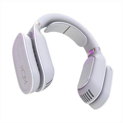 China Led Cooling And Heating Portable USB Rechargeable Mini Cooling And Neck Warmer Hanging Fan for sale