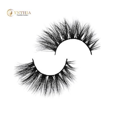 China Free Sample Premium Logo Eyelash Case Natural 3d False Eyelashes 25mm High Quality Custom Made Mink Fur Hair Long Lashes for sale