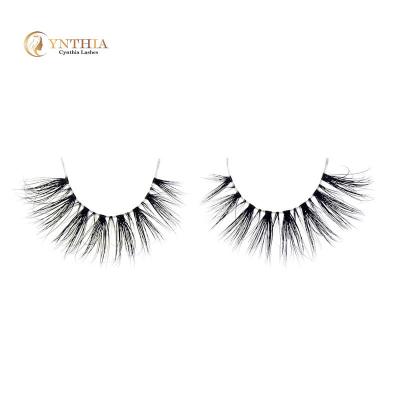 China Natural Handmade Fake 3DMink Highlights 100% Real Mink Fur Eyelashes Handicraft for sale