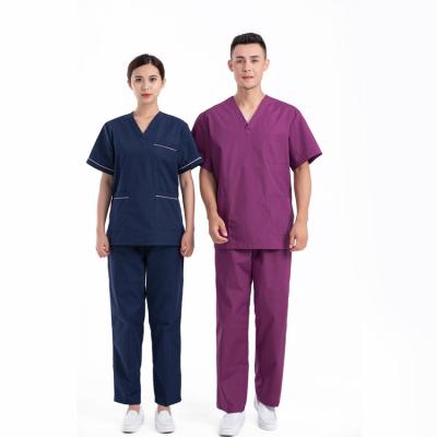 China La manga corta del hospital friega los uniformes del traje para las enfermeras M-4XL en venta