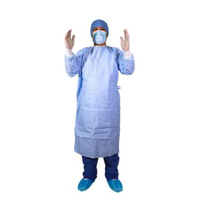 China Non Sterile AAMI Level 4 Non Woven Protective Gown BVB 510k 68gsm Surgical Gown for sale