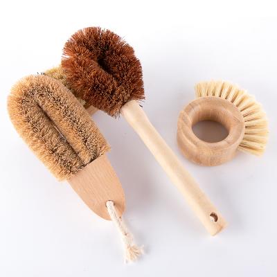 China Sustainable High Quality Household Dish Scrubber Wooden Dish Washing Brush For Kitchen Cleaning for sale