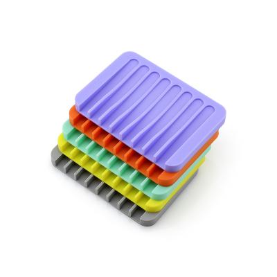 China Modern Wholesale Creative Non-slip Kitchen Bathroom Shower Silicone Soap Holder for sale