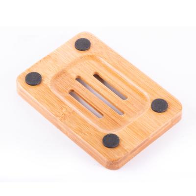 China Eco-Friendly Eco-Friendly Bamboo Soap Drying Draining Rack Dish For Bath Shower Bathroom for sale