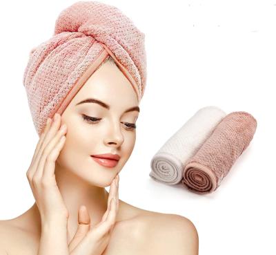 China QUICK DRY Micro Fiber Velvet Microfiber Hair Dryer Microfiber Hair Towel Wrap Dry Hair Cap Hat Dryer Turban Turban for sale