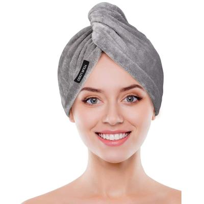 China QUICK DRY Microfiber Hair Towel Wrap For Women Hair Super Absorbent Quick Dry Turban For Drying Long Thick Curly Hair for sale