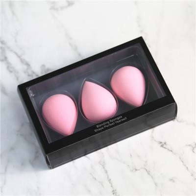 China Makeup Facial Sponge 3pcs Waterdrop/Squash/Oliver Cut Shaped Combination Makeup Cosmetic Beauty Sponge Blender Make Up Sponge Set for sale