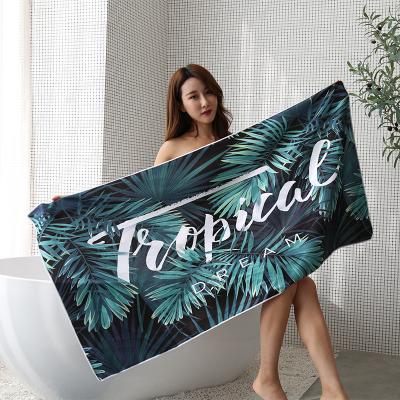 China QUICK DRY Reading To Ship Luxury Microfiber Quick Dry Compact Sand Beach Towels Light Weight Free Custom Logo Beach Towel for sale