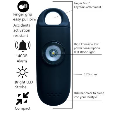 China Siren Song LED Emergency SOS Security Self-Defense Alarm Key Chain Portable Rechargeable Personal Alarm for Elders Women Children for sale