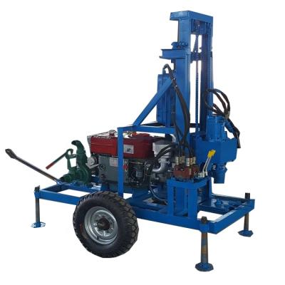 China Cultivates Diesel Engine 22HP Hydraulic Portable 120 Meter Deep Water Well Rock Drilling Rig Machine for sale