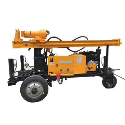 China Lightweight High Drilling Efficiency Plant Water Pump Air Water Well Drilling Rig With Trailer Well Drilling Rig for sale