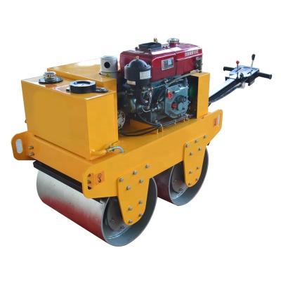 China Building material stores walk behind diesel engine water-cooled road roller with double vibratory drums for sale